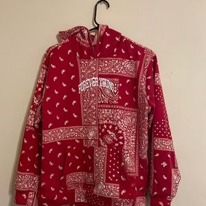 Forever young red hoodie